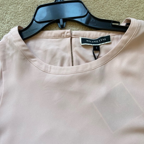 MELANIE LYNE: Layered Sleeveless Blouse- soft pink - Picture 4 of 7